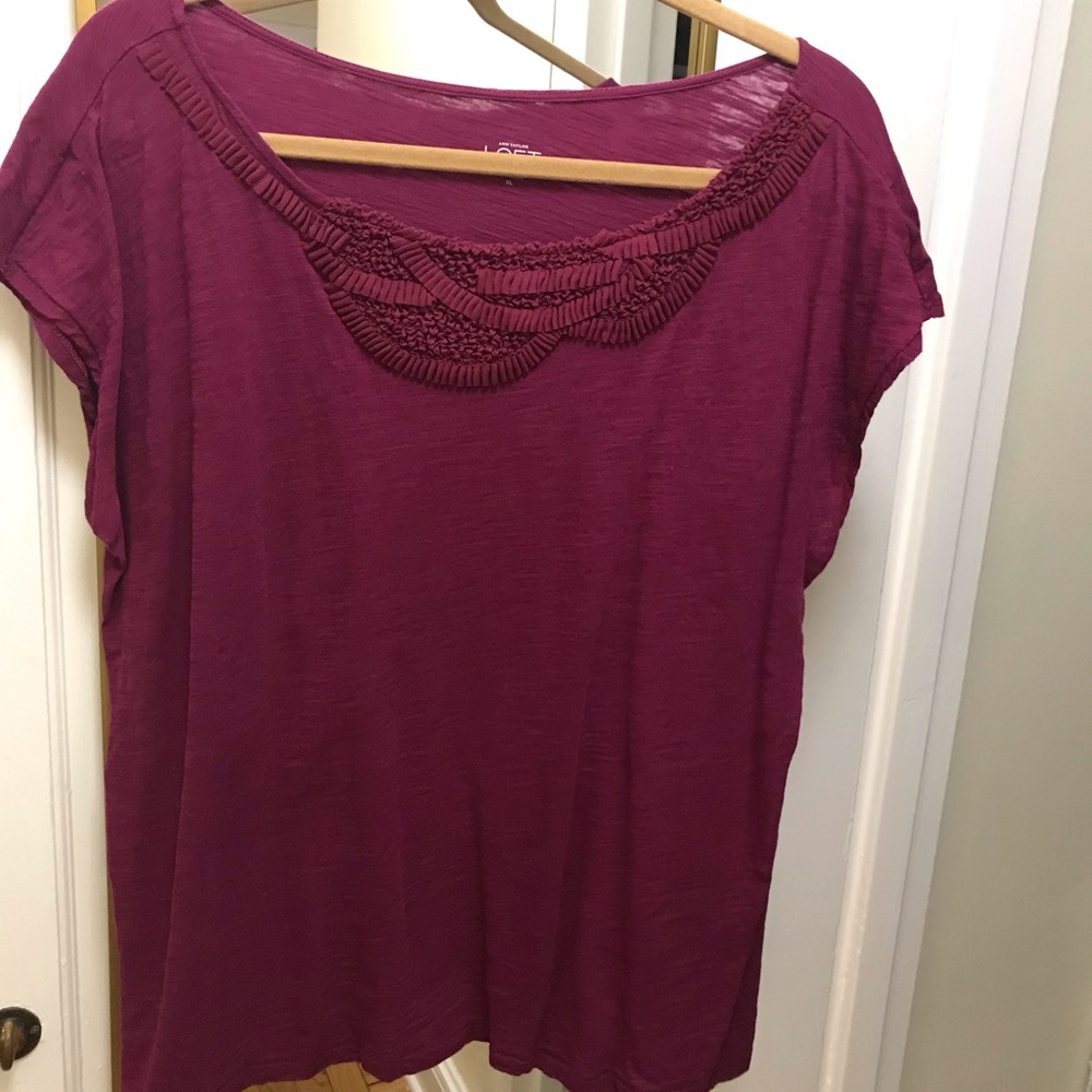 Detail LOFT tee, raspberry